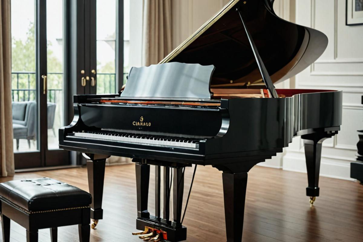 Grand piano in elegant setting