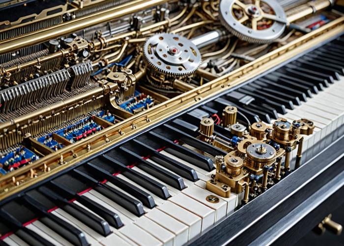 Detailed piano action mechanism
