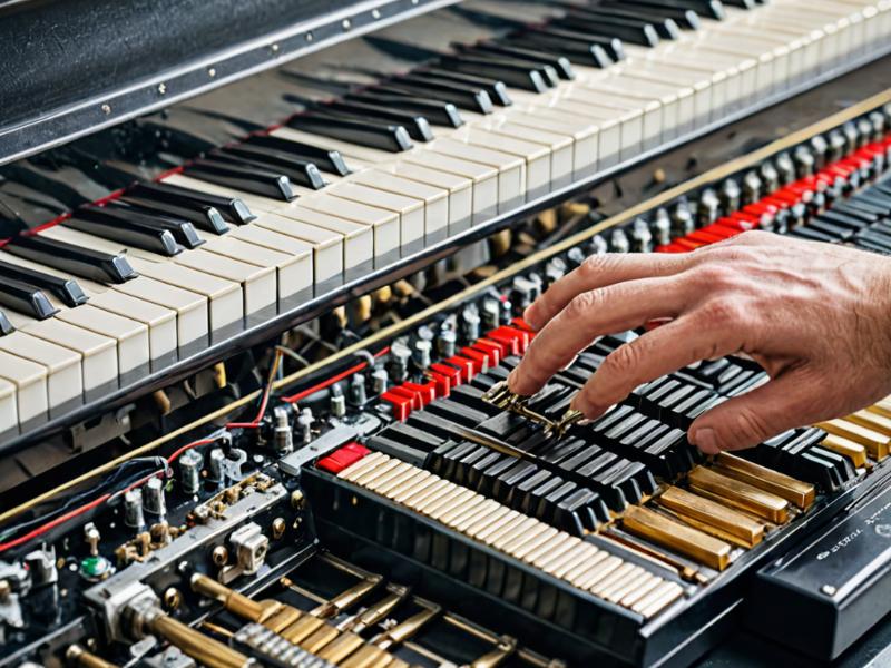 Piano repair work on keyboard action