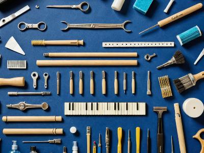 Piano maintenance tools and supplies