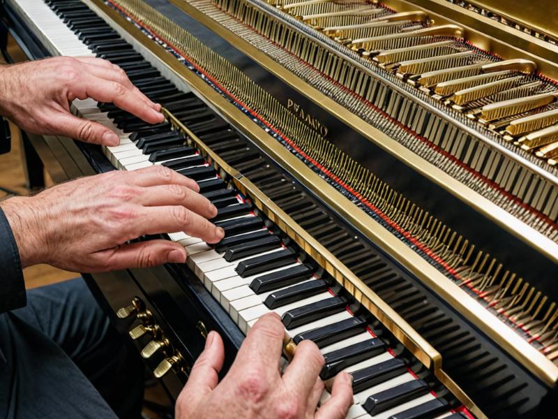 Piano tuning with electronic tuning device